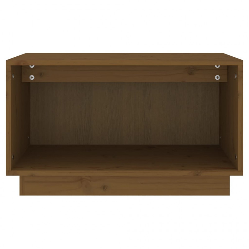 Szafka pod TV, miodowy brąz, 60x35x35 cm, lite drewno sosnowe