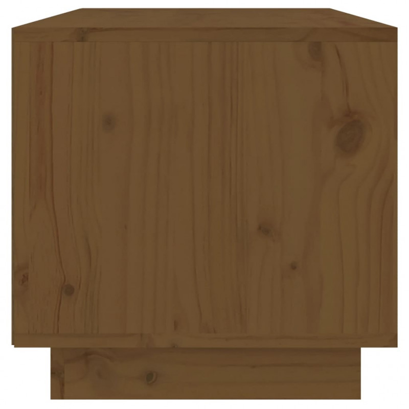 Szafka pod TV, miodowy brąz, 60x35x35 cm, lite drewno sosnowe