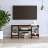 Szafka pod TV, brązowy dąb, 102x35x45,5 cm