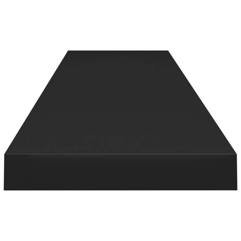 Półki ścienne, 4 szt., czarne, 120x23,5x3,8 cm, MDF