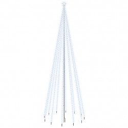 Choinka z kołkiem gruntowym, 732 zimne białe LED, 500 cm