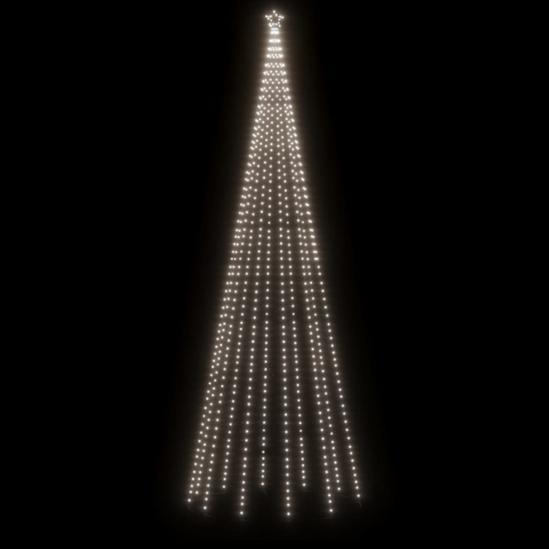 Choinka z kołkiem gruntowym, 732 zimne białe LED, 500 cm