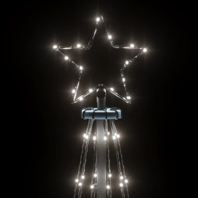 Choinka z kołkiem gruntowym, 732 zimne białe LED, 500 cm