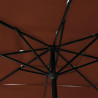 3-poziomowy parasol na aluminiowym słupku, terakotowy 2,5x2,5 m
