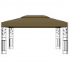 Altana z podwójnym dachem, 3x4 m, taupe, 180 g/m²