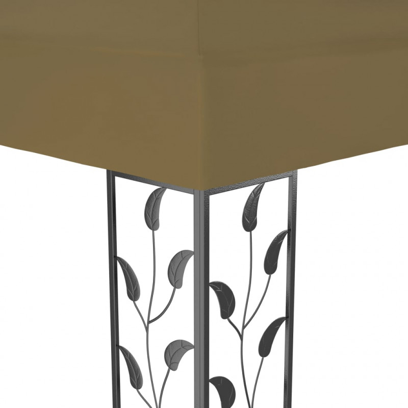 Altana z podwójnym dachem, 3x4 m, taupe, 180 g/m²
