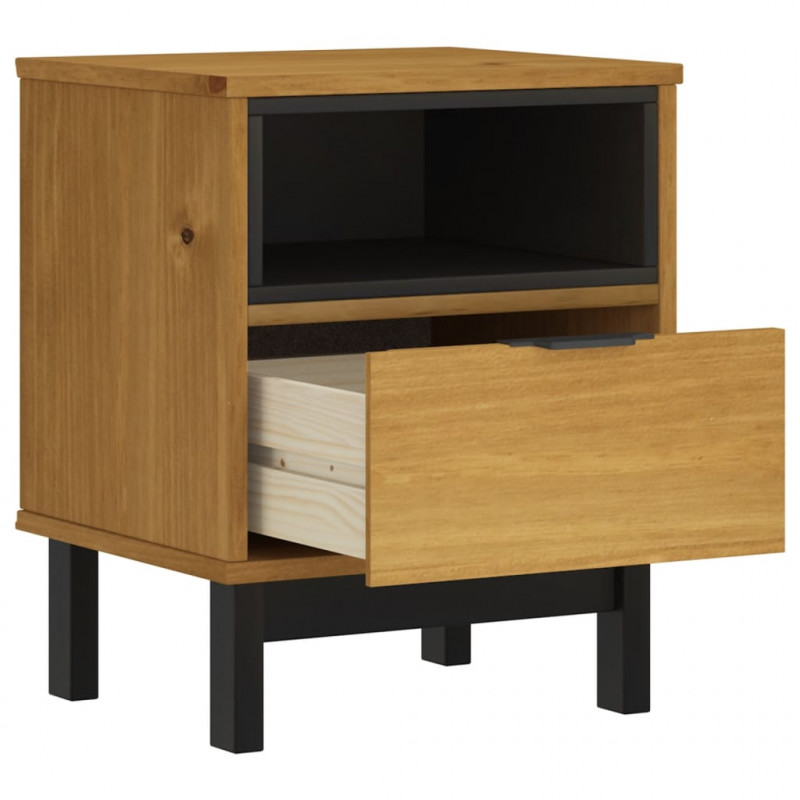 Szafka nocna FLAM, 40x35x50 cm, lite drewno sosnowe