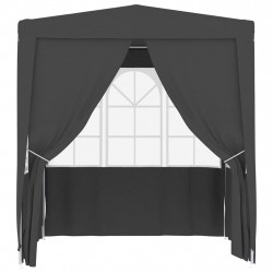 Namiot imprezowy ze ściankami, 2,5x2,5 m, antracytowy, 90 g/m²