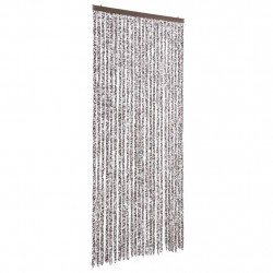 Zasłona przeciwko owadom, brąz i beż, 100x220 cm, szenil