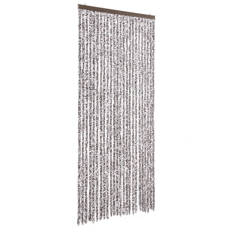 Zasłona przeciwko owadom, brąz i beż, 100x220 cm, szenil