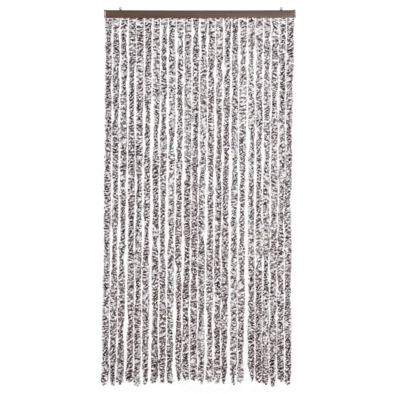 Zasłona przeciwko owadom, brąz i beż, 100x220 cm, szenil