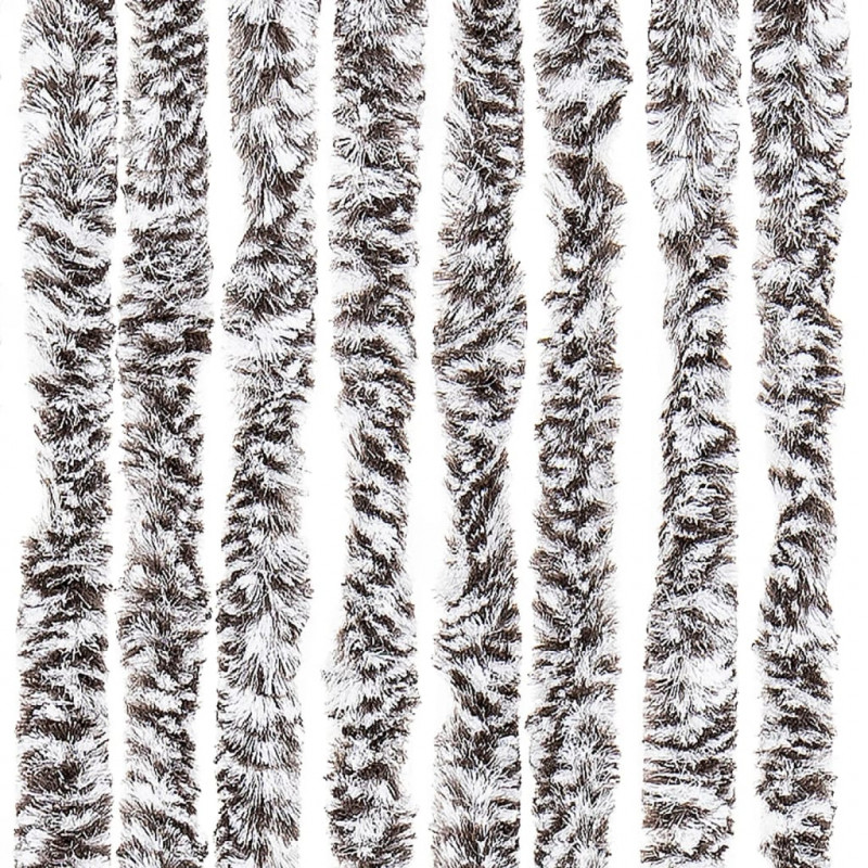 Zasłona przeciwko owadom, brąz i beż, 100x220 cm, szenil