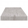 Półki ścienne, 2 szt., szarość betonu, 60 x 23,5 x 3,8 cm, MDF