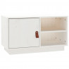 Szafka pod telewizor, biała, 70x34x40 cm, lite drewno sosnowe