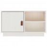 Szafka pod telewizor, biała, 70x34x40 cm, lite drewno sosnowe