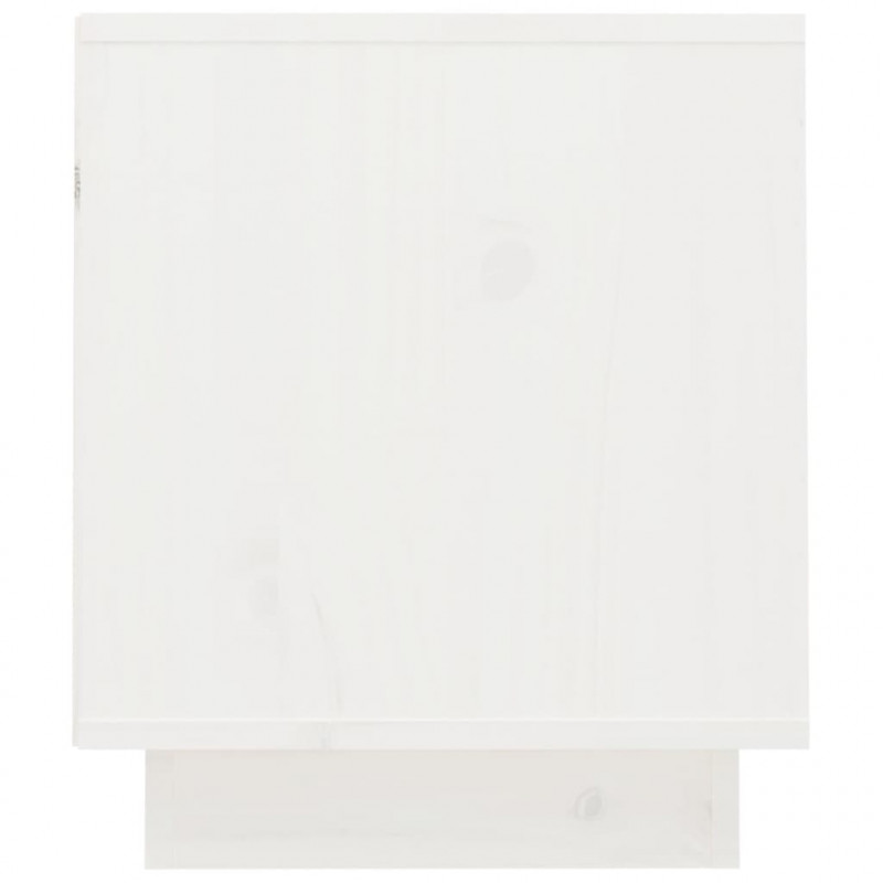 Szafka pod telewizor, biała, 70x34x40 cm, lite drewno sosnowe