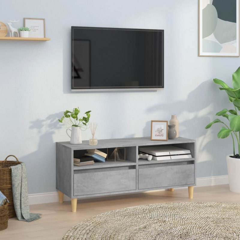 Szafka pod TV, szarość betonu, 100x34,5x44,5 cm