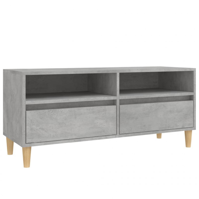 Szafka pod TV, szarość betonu, 100x34,5x44,5 cm