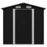 Szopa ogrodowa, antracytowa, stalowa, 204x132x186 cm