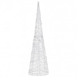 Stożek dekoracyjny, akrylowy, niebieski, LED, 90 cm