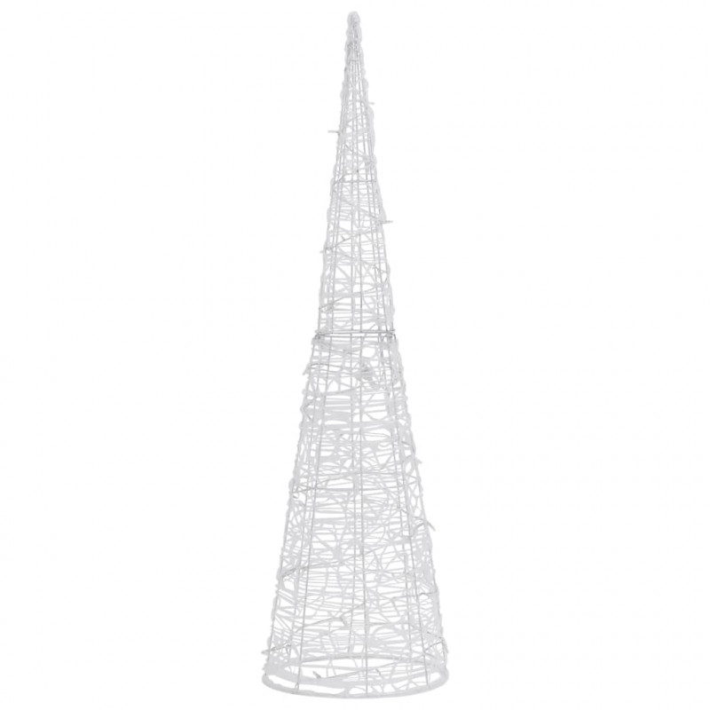 Stożek dekoracyjny, akrylowy, niebieski, LED, 90 cm