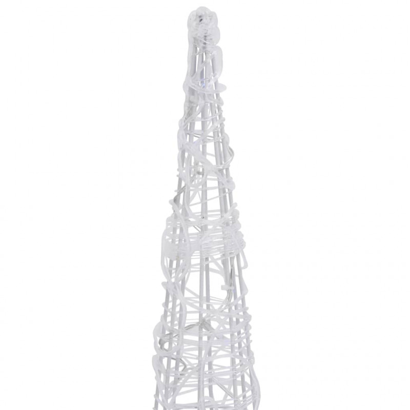 Stożek dekoracyjny, akrylowy, niebieski, LED, 90 cm