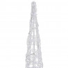 Stożek dekoracyjny, akrylowy, niebieski, LED, 90 cm