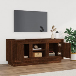 Szafka pod TV, brązowy dąb 102x35x45 cm materiał drewnopochodny