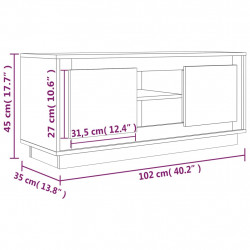 Szafka pod TV, brązowy dąb 102x35x45 cm materiał drewnopochodny