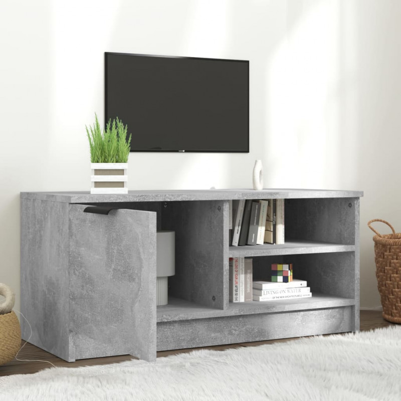Szafka pod TV, szarość betonu, 80x35x36,5 cm