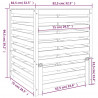 Kompostownik, czarny, 82,5x82,5x99,5 cm, lite drewno sosnowe