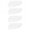 Narożne półki ścienne, 4 szt., połysk, białe, 25x25x3,8 cm, MDF
