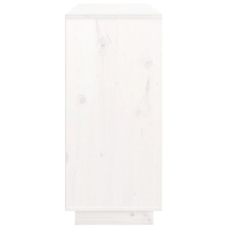 Komoda, biała, 111x34x75 cm, lite drewno sosnowe