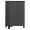 Szafka w stylu industrialnym, antracyt, 70x40x115 cm, metalowa