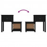 Szafka nocna, 79,5x38x65,5 cm, lite drewno sosnowe