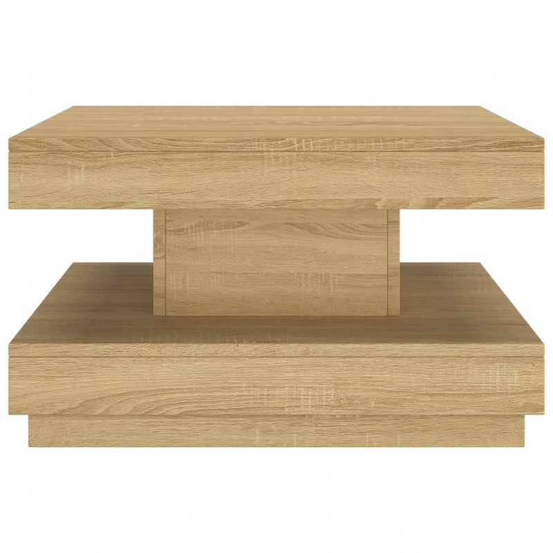 Stolik kawowy, jasnobrązowy, 60x60x35 cm, MDF