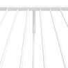 Metalowa rama łóżka z wezgłowiem i zanóżkiem, biała, 75x190 cm