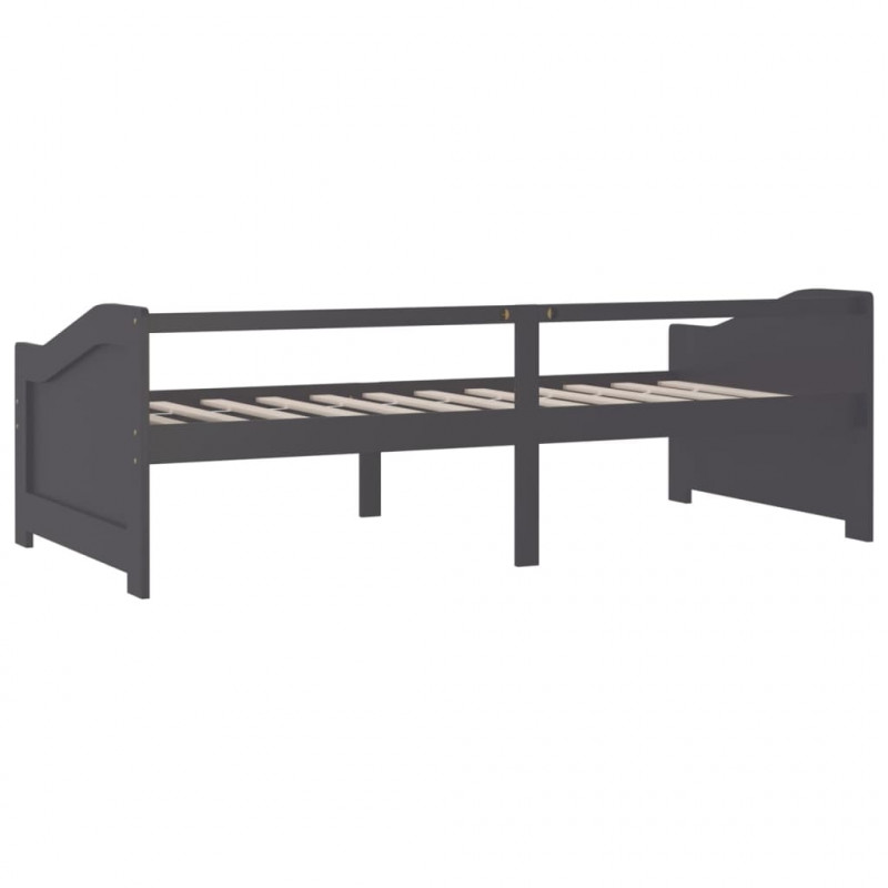 3-osobowa sofa/łóżko, ciemnoszara, drewno sosnowe, 90x200 cm