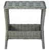 Stolik ogrodowy, jasnoszary, 45x45x46,5 cm, polirattan