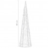 Stożek dekoracyjny, akrylowy, zimne białe LED, 60 cm