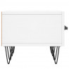 Szafka pod TV, biała, 150x36x30 cm, materiał drewnopochodny