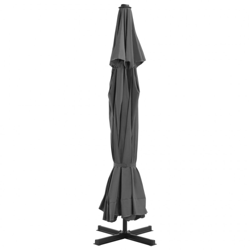 Parasol ogrodowy na słupku aluminiowym, 500 cm, antracytowy