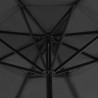 Parasol ogrodowy na słupku aluminiowym, 500 cm, antracytowy