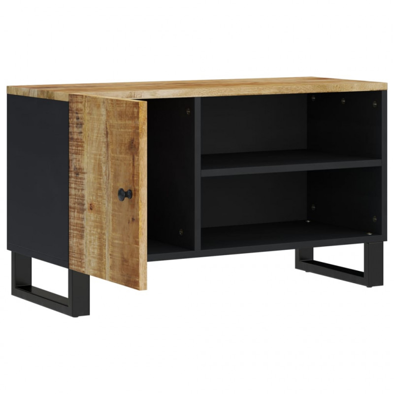 Szafka RTV, 80x33x46 cm, mango i materiał drewnopochodny