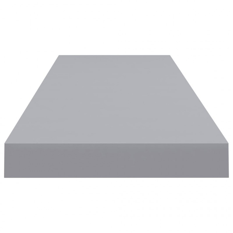 Półki ścienne, 2 szt., szare, 90x23,5x3,8 cm, MDF