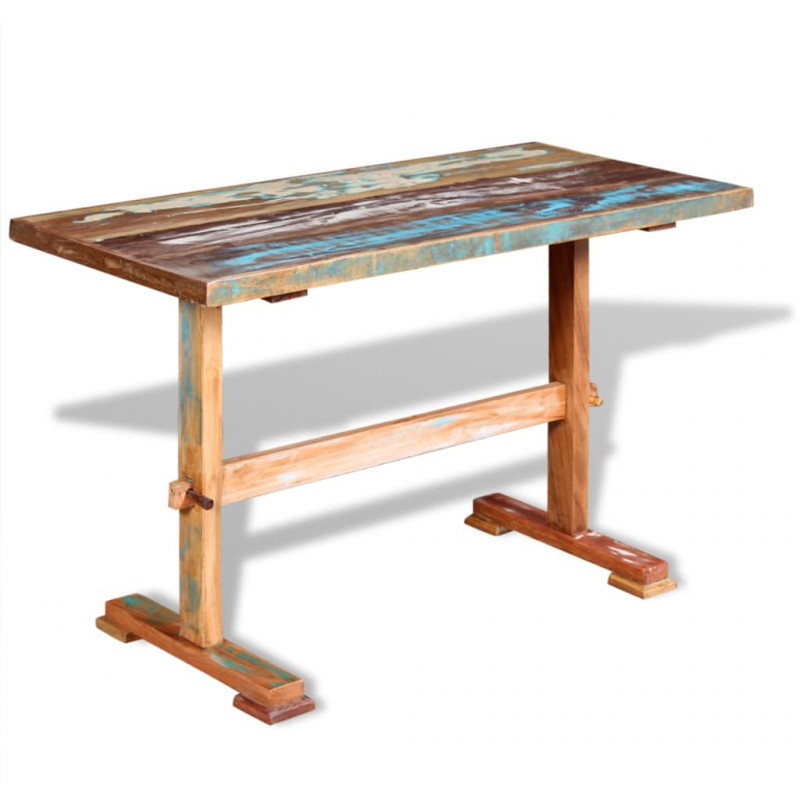 Stół do jadalni z litego drewna odzyskanego, 120x58x78 cm