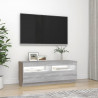 Szafka pod TV z oświetleniem LED szary dąb sonoma, 100x35x40 cm