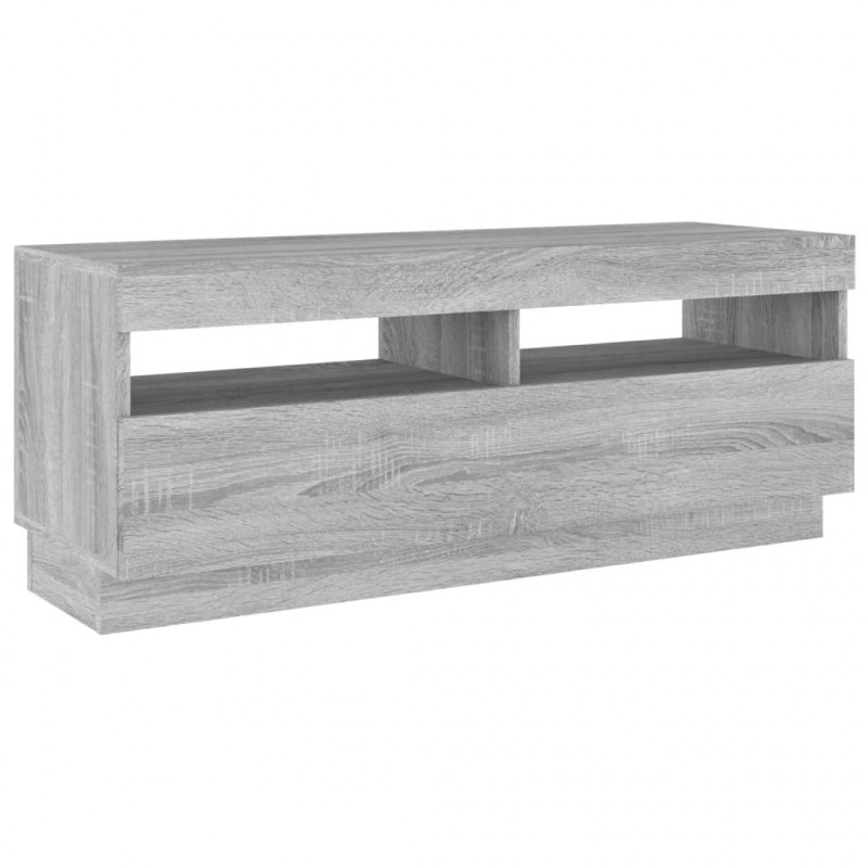 Szafka pod TV z oświetleniem LED szary dąb sonoma, 100x35x40 cm