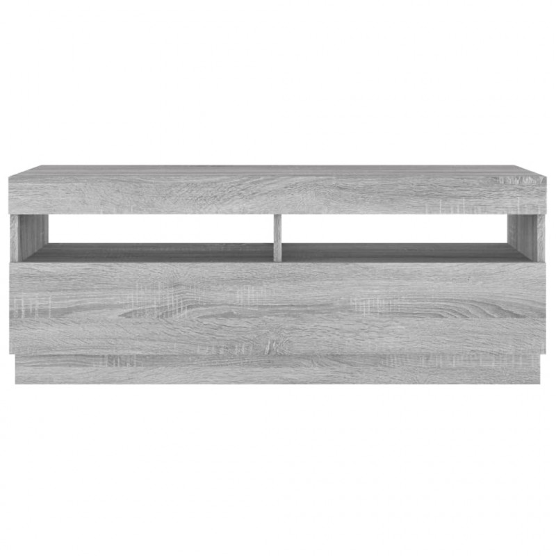 Szafka pod TV z oświetleniem LED szary dąb sonoma, 100x35x40 cm