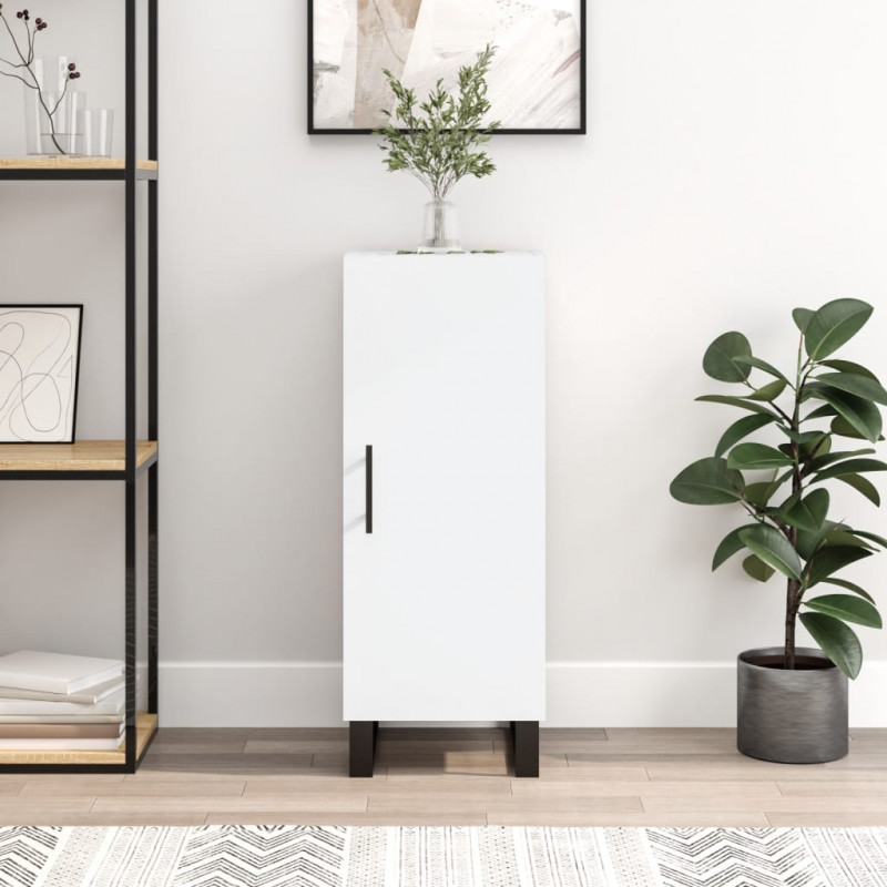 Szafka, biała, 34,5x34x90 cm, materiał drewnopochodny